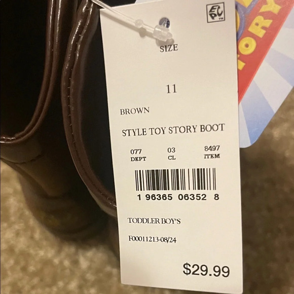 Disney Brown Kids Boots with Woody and Bullseye - Picture 7 of 7